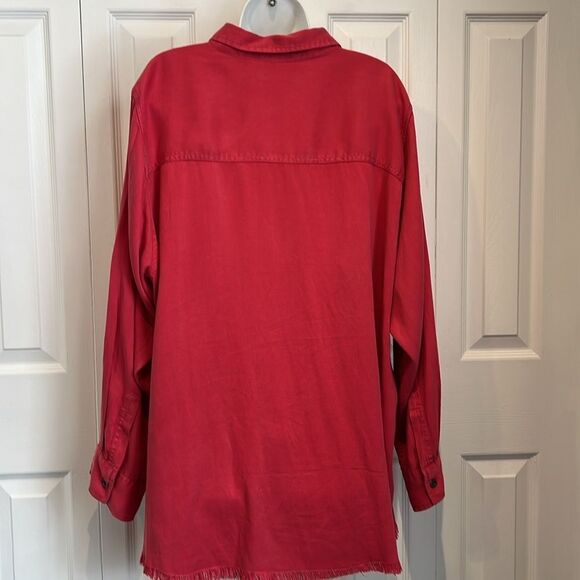 Velvet Heart Pinky‎ Red Shirt/Shacket Size 3X - Picture 7 of 11
